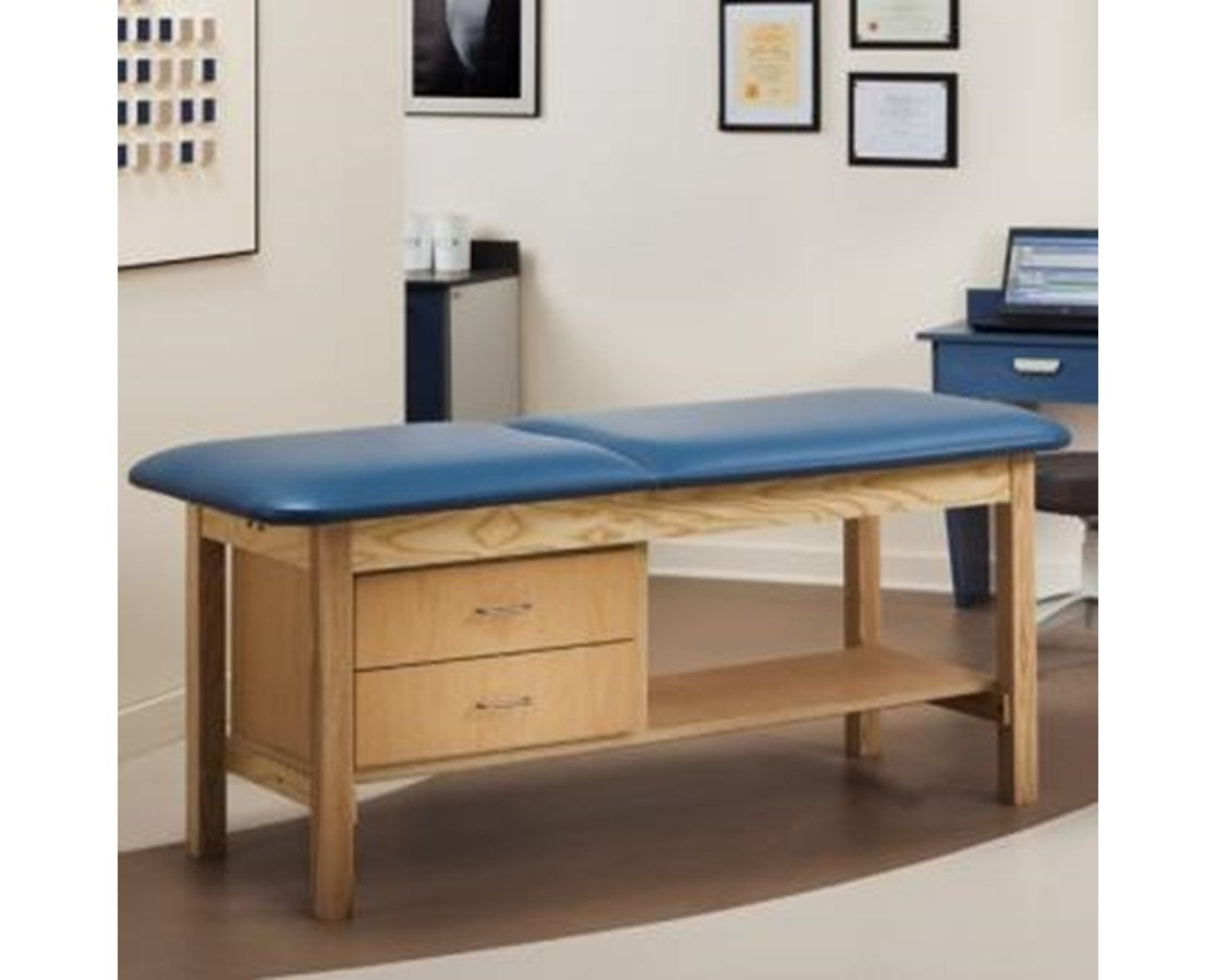 Clinton ETA Classic Treatment Table w/ Drawers, Shelf.
