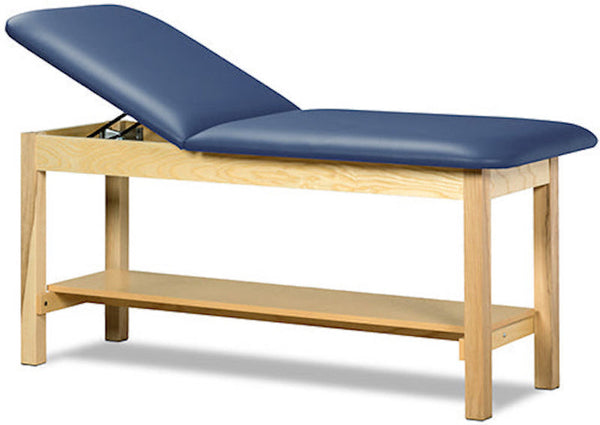 Clinton Classic Treatment Table w/ Shelf & Adjustable Back.