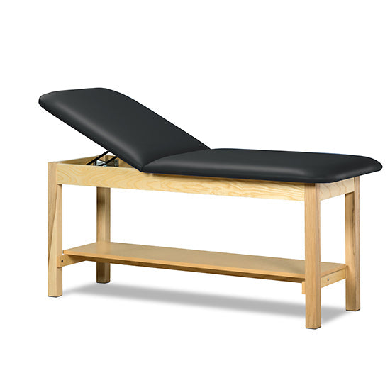 Clinton Classic Treatment Table w/ Shelf & Adjustable Back.