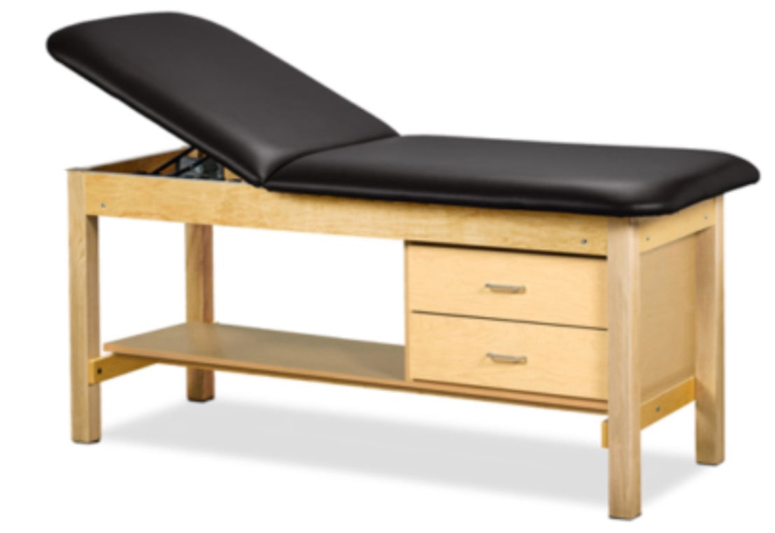 Clinton ETA Classic Treatment Table w/ Drawers, Shelf.
