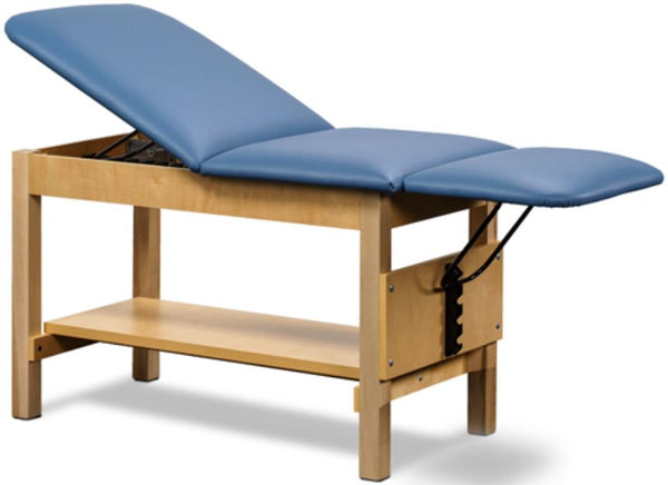 Clinton Space Saver Exam Table w/ Adjustable Back & Leg Rest.