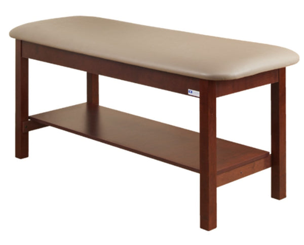 Clinton Classic Treatment Table w/ Shelf & Flat Top.