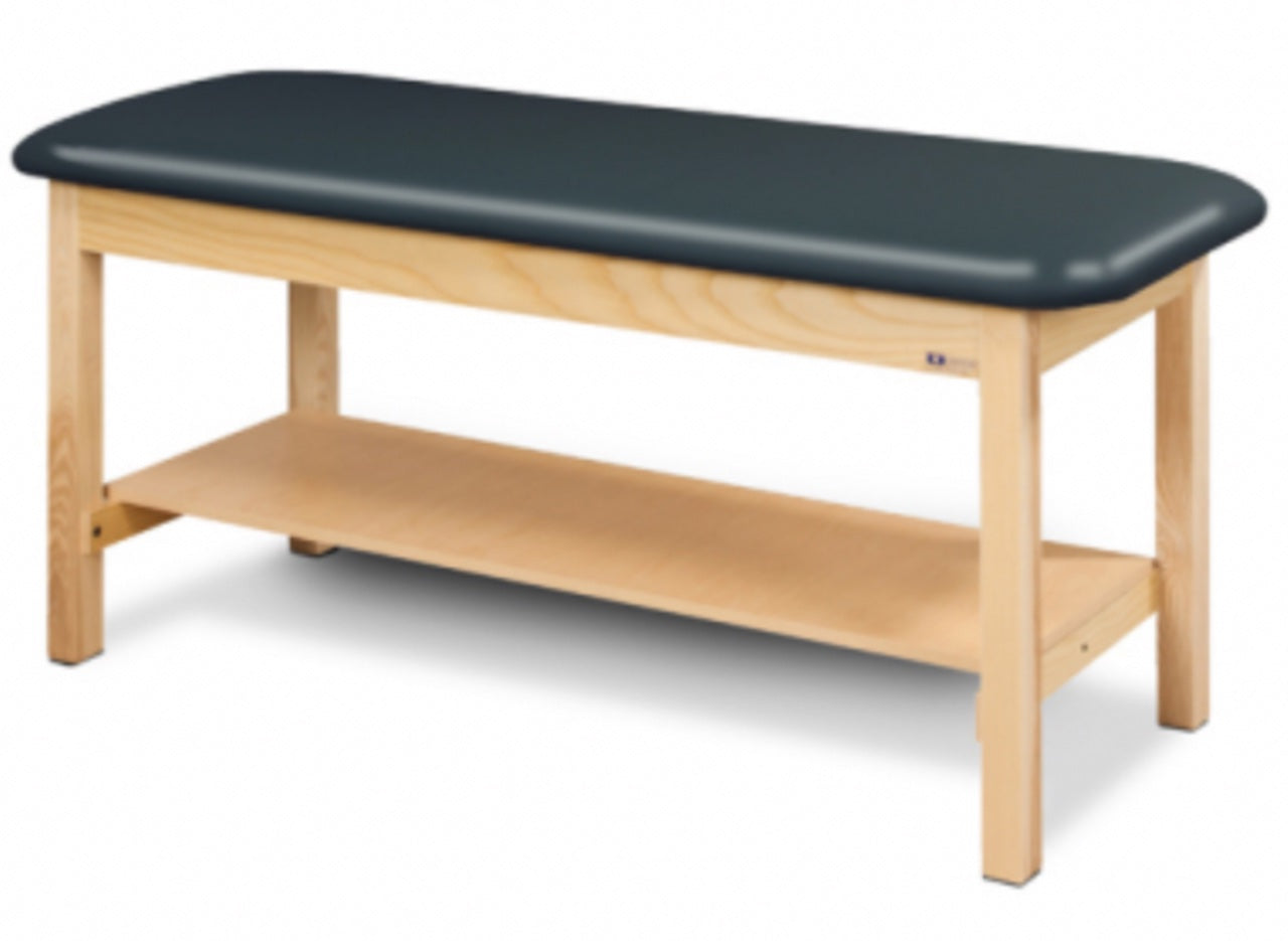 Clinton Classic Treatment Table w/ Shelf & Flat Top.