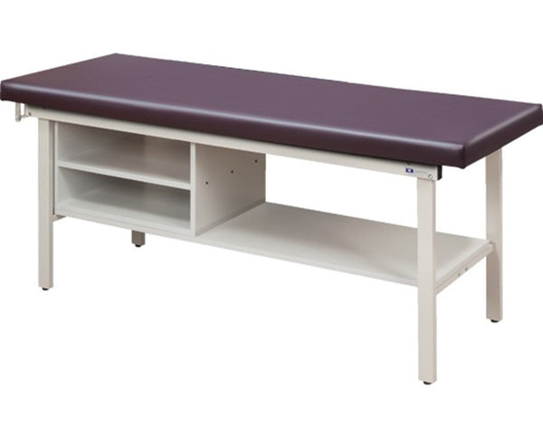 Clinton Alpha Treatment Table w/ Shelving & Flat Top.