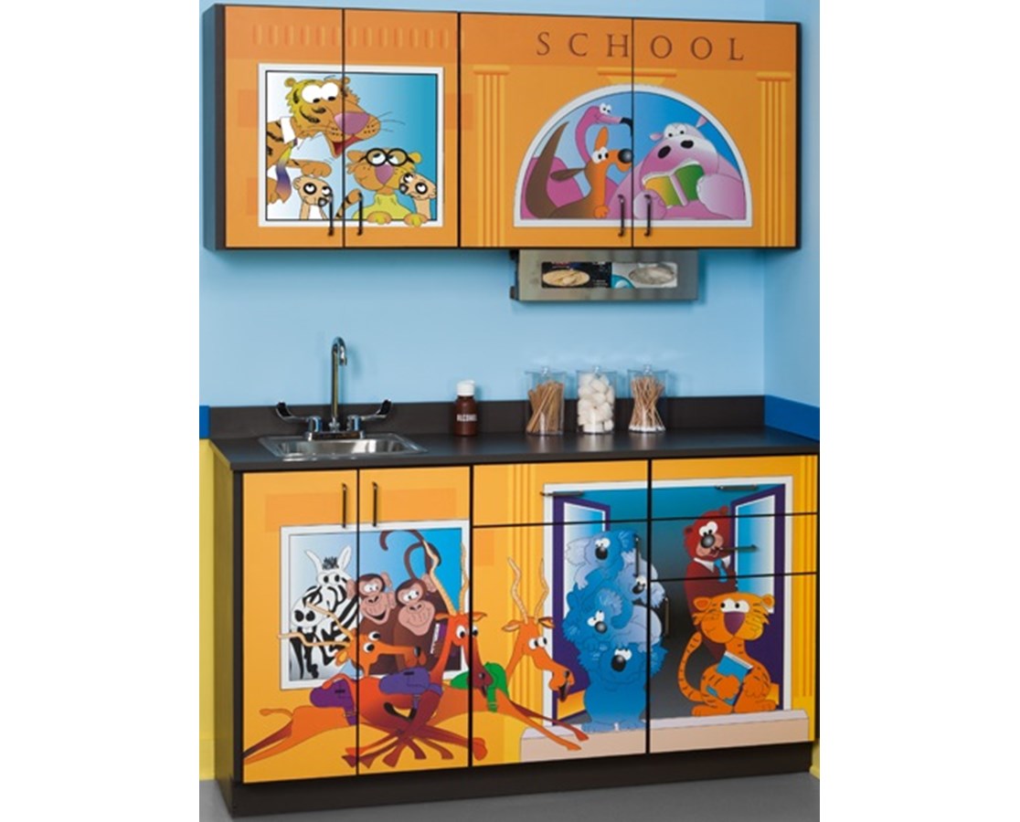Clinton Pediatric Complete Exam Room Zoo Bus Table.