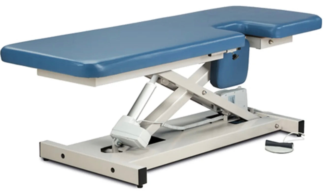 Clinton Power Hi Lo Imaging Table. Open Base w/ Flat Top.