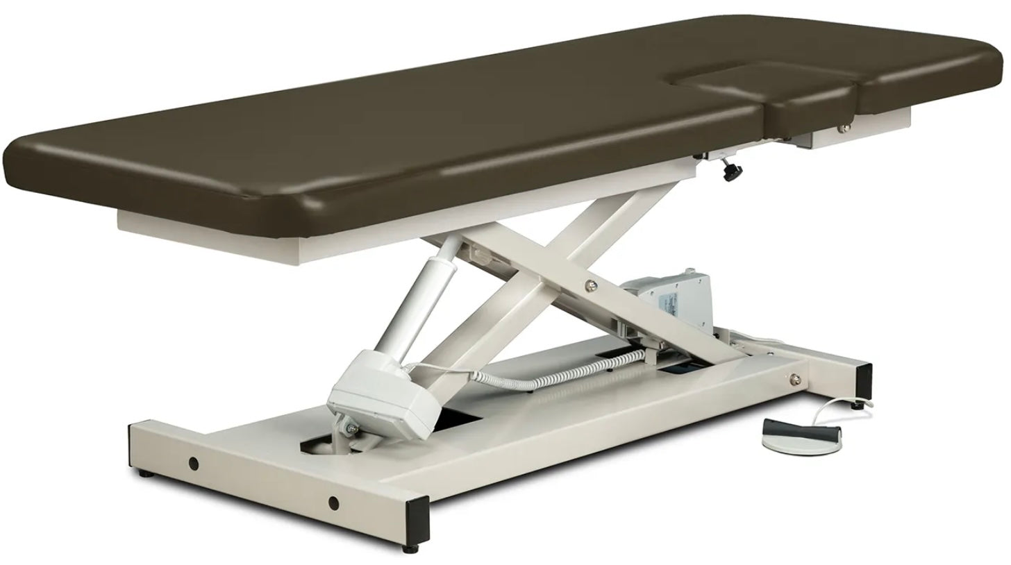 Clinton Power Hi Lo Imaging Table. Open Base w/ Flat Top.