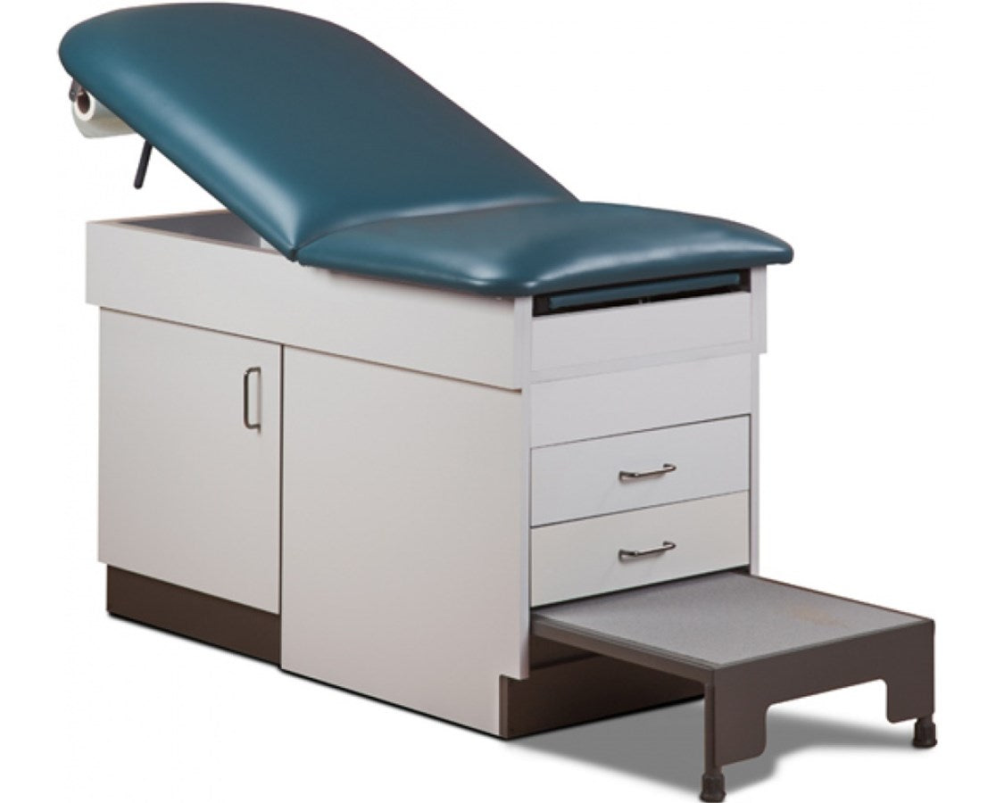 Clinton Space Saver Cabinet Treatment Table w/ Adjustable Back.