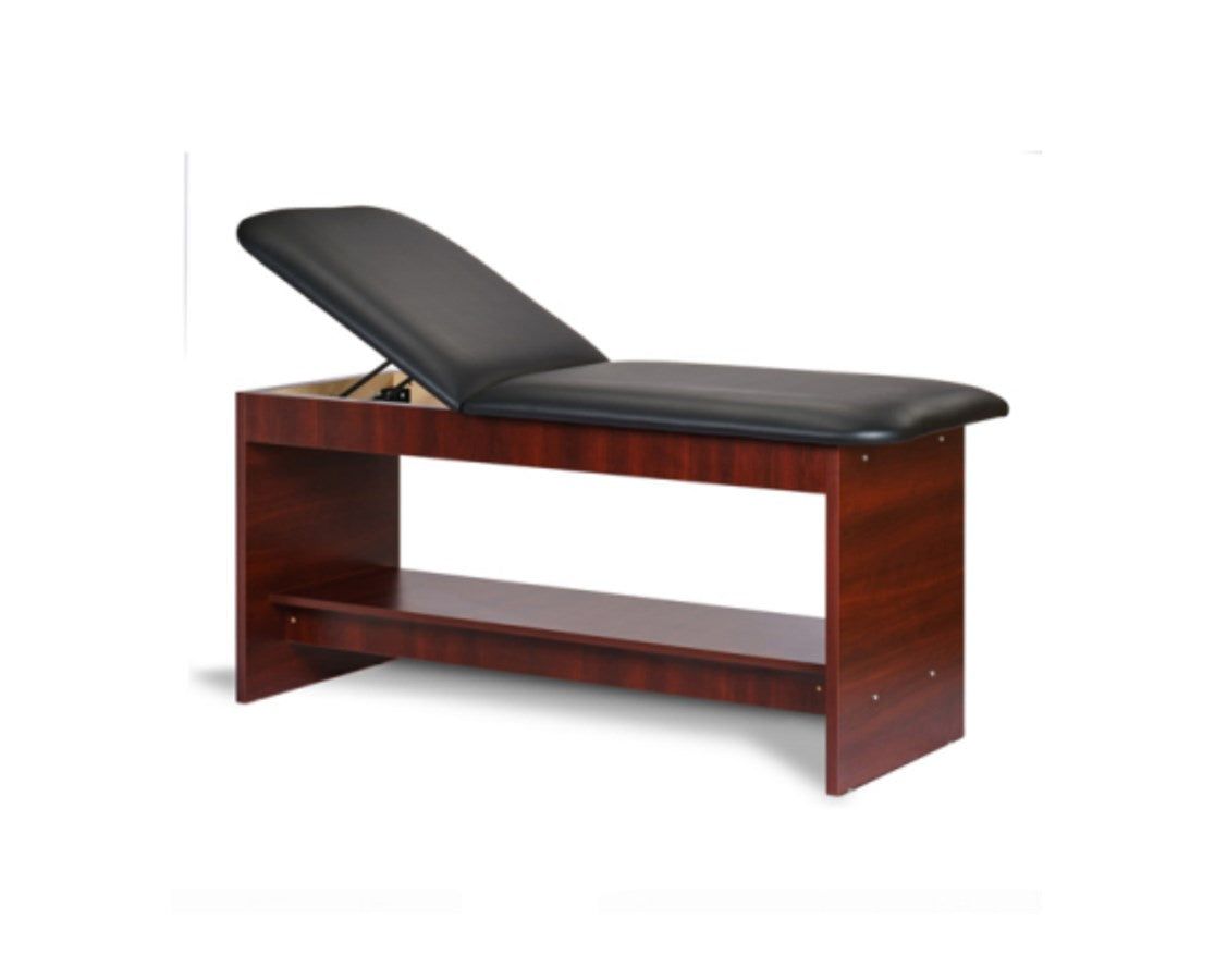 Clinton Treatment Table. Adjustable Back & Panel Leg.