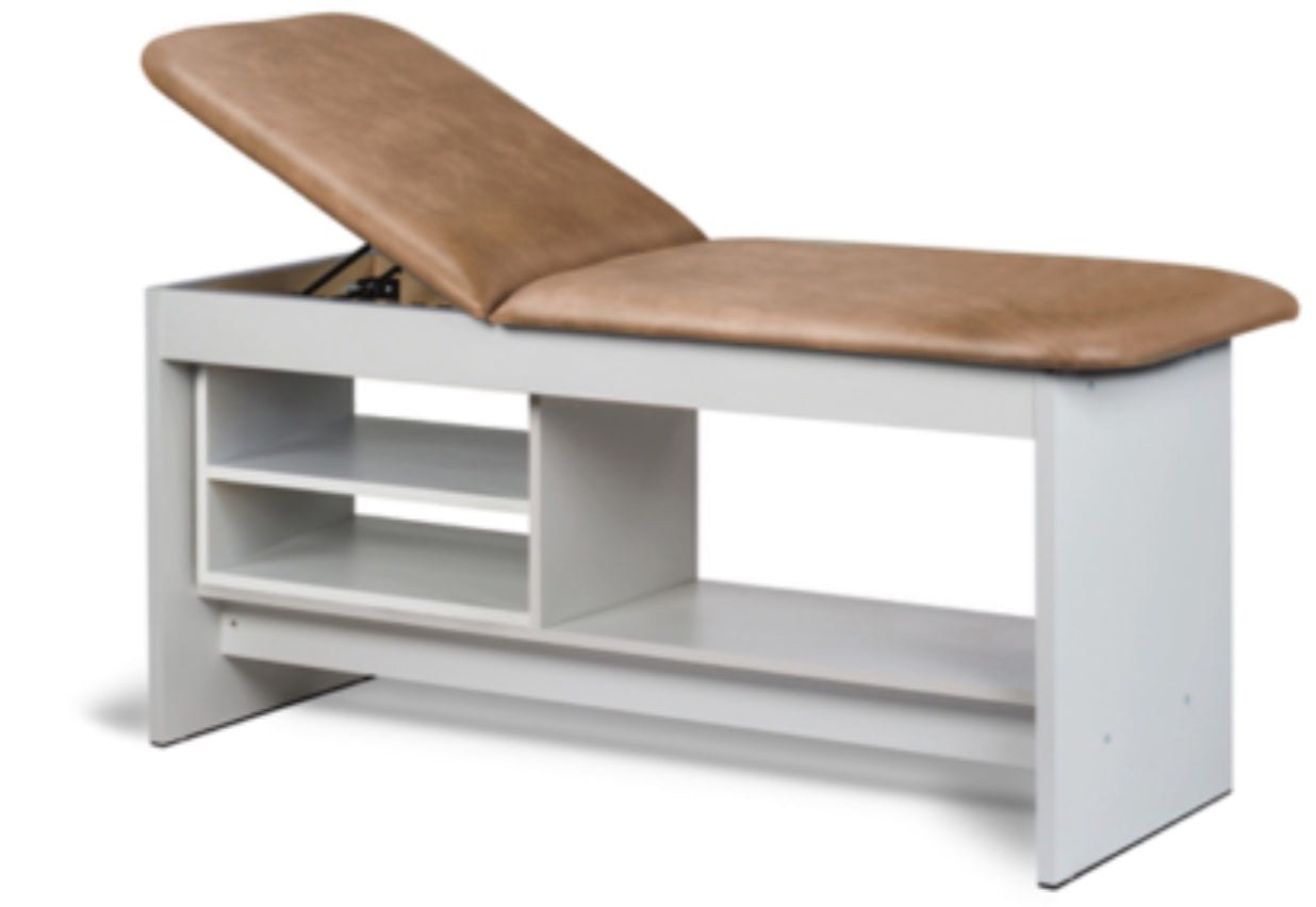 Clinton Panel Leg Treatment Table w/ Shelf. Adjustable Back.