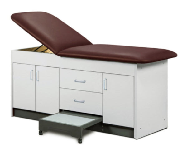 Clinton Cabinet Treatment Table w/ Adjustable Back, 3 Doors.