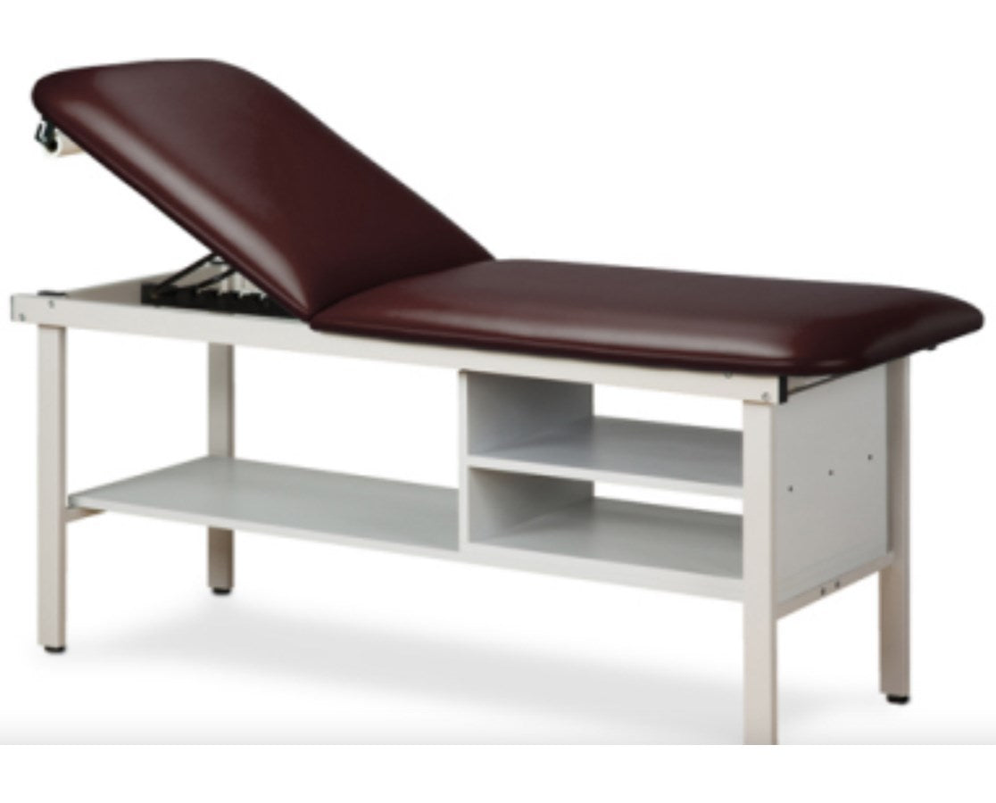 Clinton ETA Alpha Treatment Table w/ Shelves & Adjustable Back.