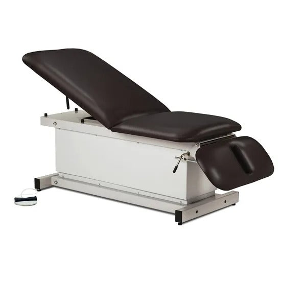 Clinton Power Hi-Lo Exam Table w/ Adjustable Back & Drop Section, Shrouded Base [Bariatric Option]