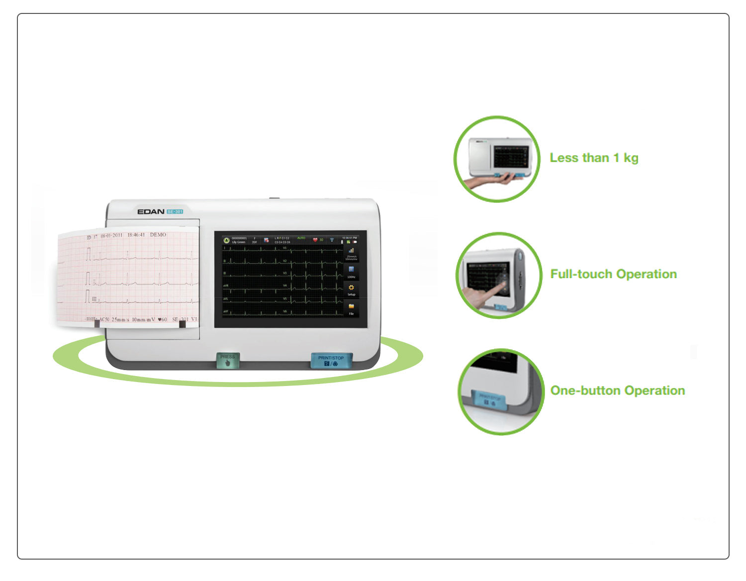 Edan 3-Channel Resting ECG System