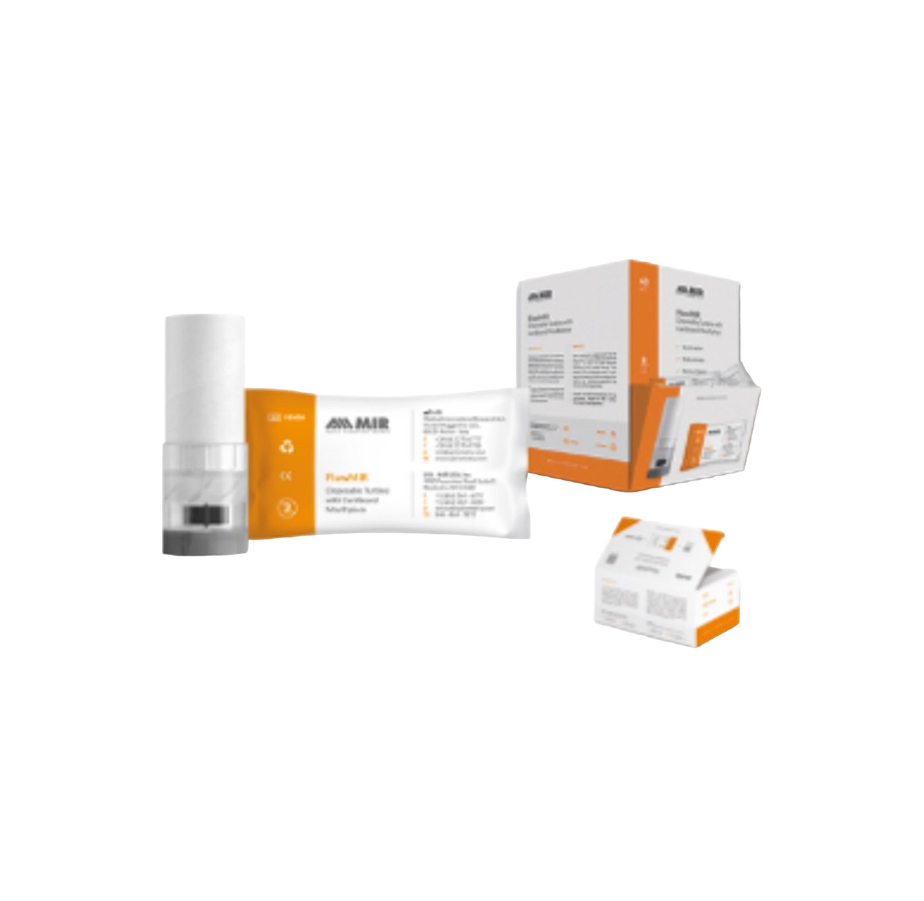 FLOWMIR Spirometer Mouthpieces 1 BOX (60 DISPOSABLE TURBINES W/ MOUTHPIECES))