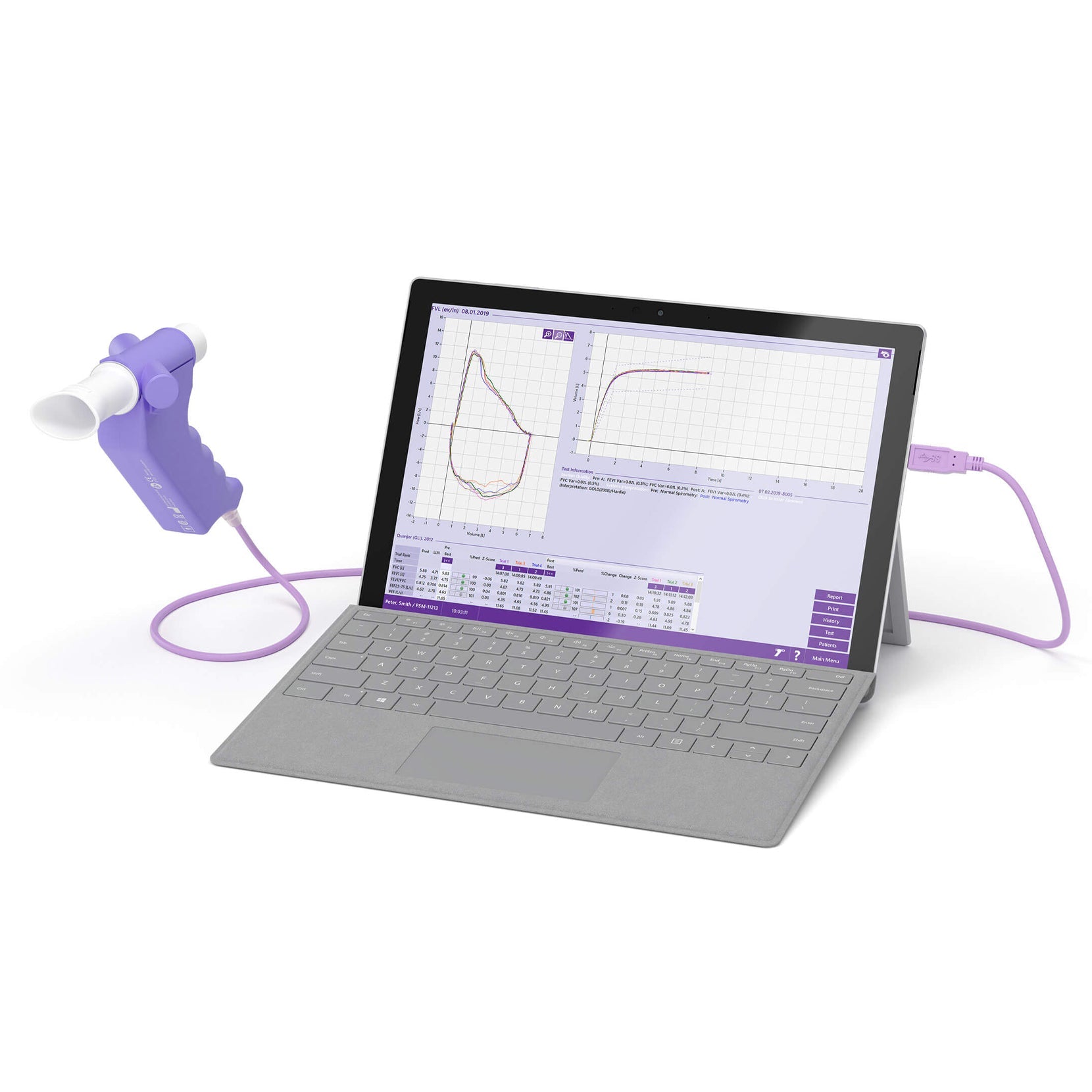 NDD Easy on PC Spirometry System.