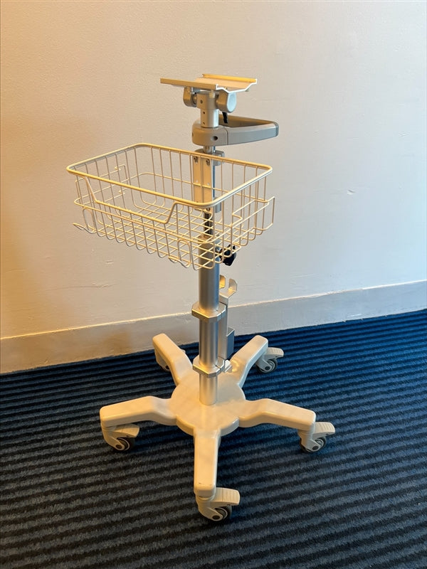 Schiller sunken-base rolling stand with basket for Tranquility II, T-Lite and Tranquility VS monitors