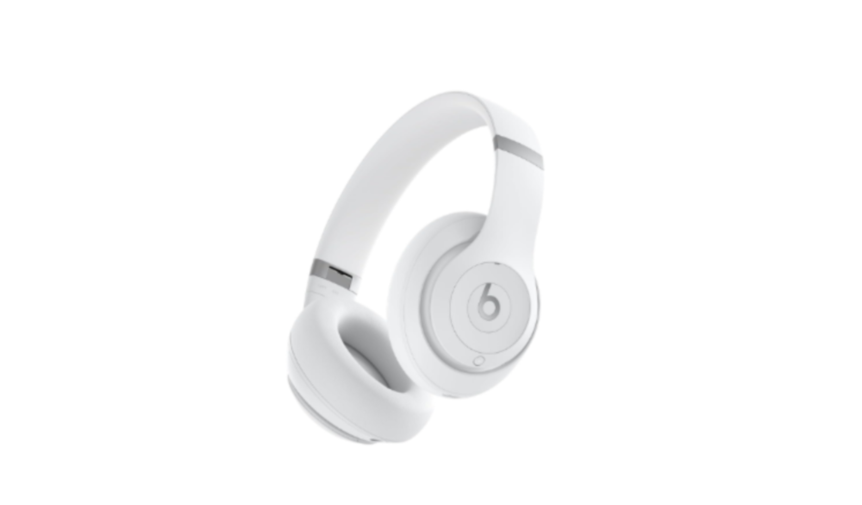 White Beats headphones on a white background