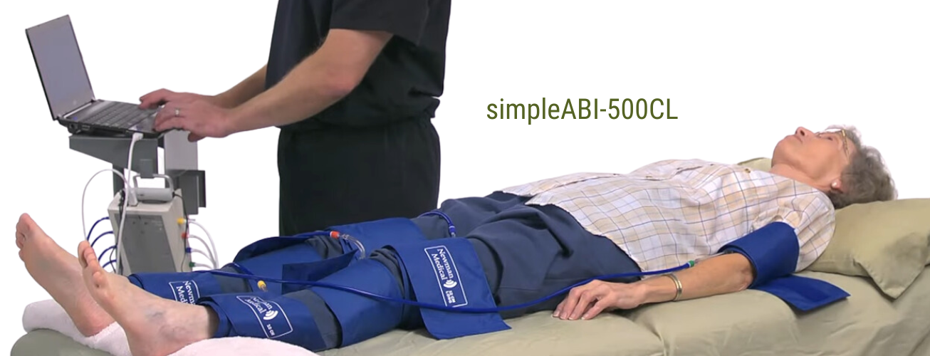 Newman Medical simpleABI Automated Cuff-Link System, single and multi level configuration in clinical use