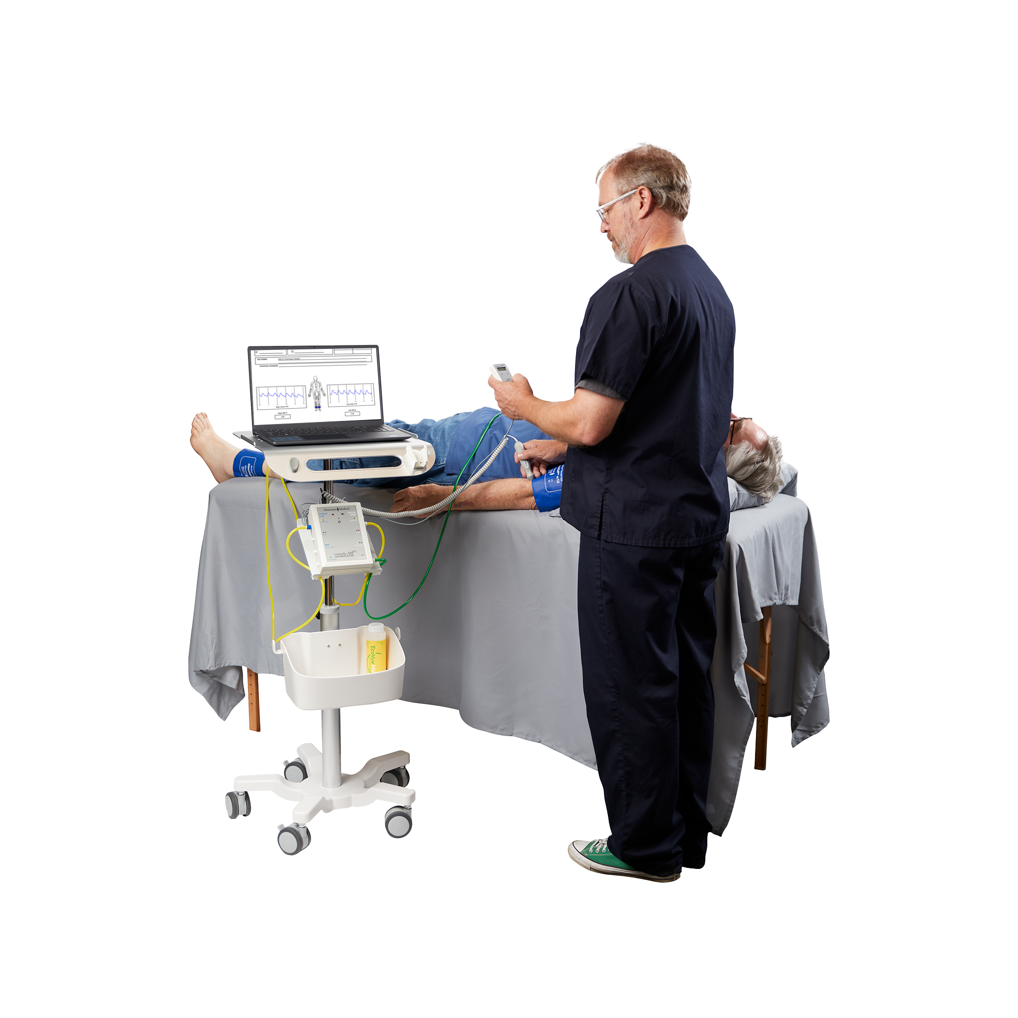 Newman Medical simpleABI Automated Cuff-Link System in clinical use